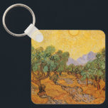 Olive Trees, Yellow Sky and Sun, Vincent van Gogh キーホルダー<br><div class="desc">Olive Trees with Yellow Sky and Sun (1889) by Vincent van Gogh is one of several studies of the olive trees that van Gogh painted while at the asylum. It's a vintage post impressionism fine art landscape nature painting. An olive grove on a farm on a sunny, summer day. About...</div>