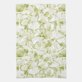 olive-white abstract fashionable modern pattern キッチンタオル (縦)