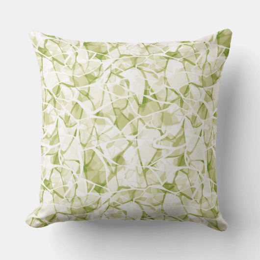 olive-white abstract fashionable modern pattern クッション (正面)