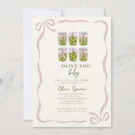 Olive You Baby Coquette オリーブジャー ベビーシャワー  招待状