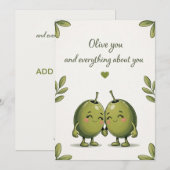 Olive You Card 招待状 (正面/裏面)