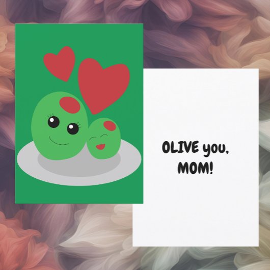 Olive you Mom, Mother's Day Flat シーズンカード