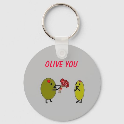 OLIVE YOU - Olives in Love - keychain キーホルダー (正面)