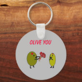 OLIVE YOU - Olives in Love - keychain キーホルダー (正面)
