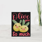 Olive You So Much Funny Food Pun Baby  カード (正面)