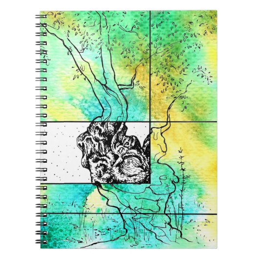 Olivenbaum Tuschezeichnung ノートブック (正面)