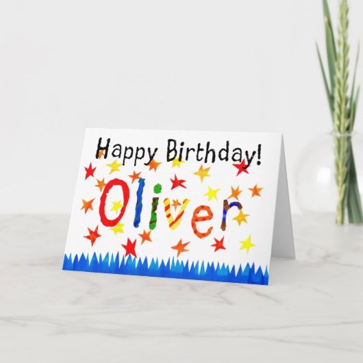 'Oliver'誕生日カード カード (正面)
