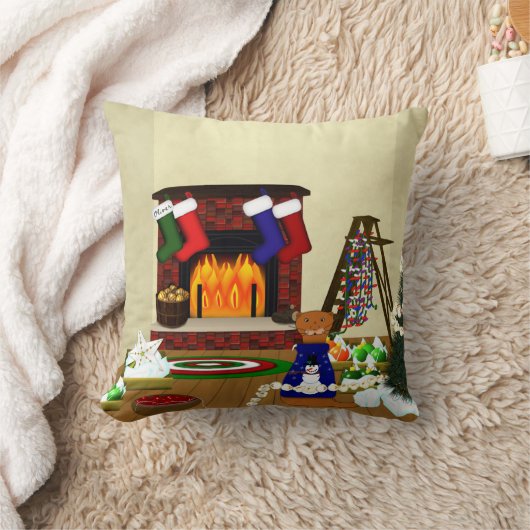 Oliver Decorates for Christmas クッション (ブランケット)