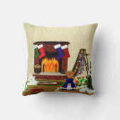 Oliver Decorates for Christmas クッション (裏面)