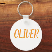 Oliver name Metal ring keychain キーホルダー (裏面)