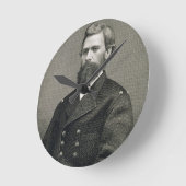 Oliver Otis Howard (1830-1909)、ロバート刻印 ラウンド壁時計 (傾斜)