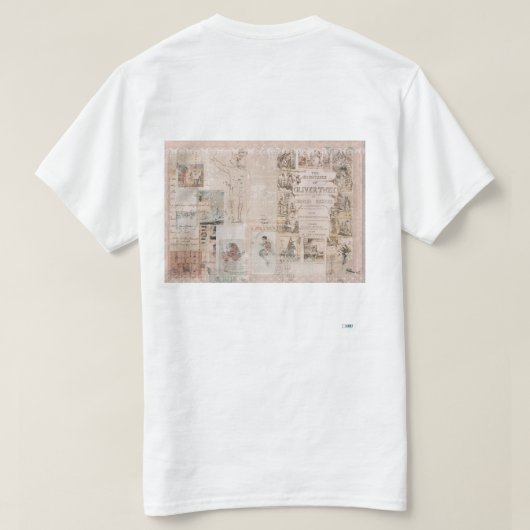Oliver Pink – 裏面デザイン Tシャツ (デザイン裏面)
