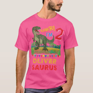 Oliver Saurus Rawr I'M 2 Dinosaur T-レックス・ペルソナリス Tシャツ