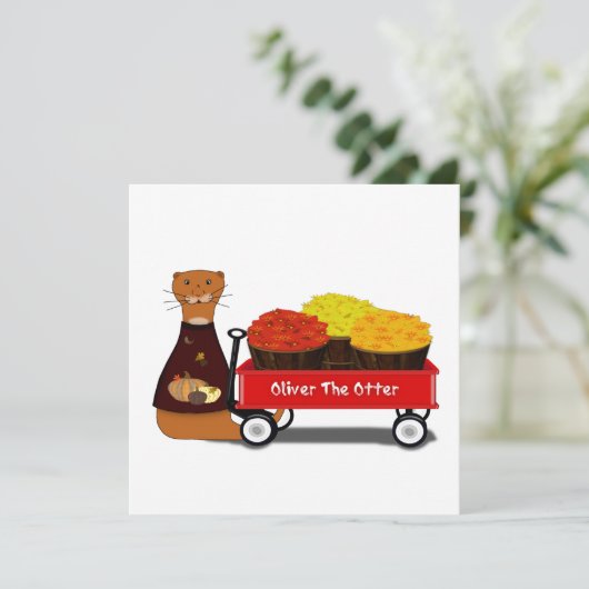 Oliver The Otter Gets Ready For Autumn カード (スタンド正面)