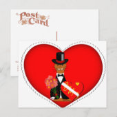 Oliver The Otter Inハート – バレンタインデーCerami ポストカード (正面/裏面)
