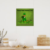 Oliver The Otter Picking Shamrocks- Saint Patrick ポスター (キッチン)