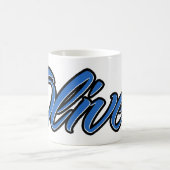 Oliver Vorname Name blue Tasse Kaffeetasse コーヒーマグカップ (中央)