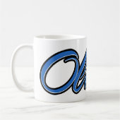Oliver Vorname Name blue Tasse Kaffeetasse コーヒーマグカップ (左)