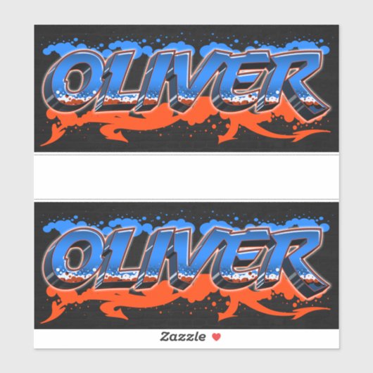Oliver Vorname Name Graffiti Aufkleber Sticker シール (シート)