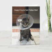 Oliver's Feline Well - Cat Get Well Card カード (正面)
