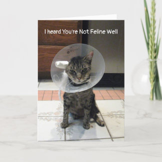 Oliver's Feline Well - Cat Get Well Card カード