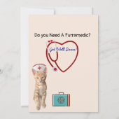 Oliver's Feline Well - Cat Get Well Flat Card カード (裏面)