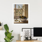 Olives Still Life by Window Poster ポスター (ホームオフィス)