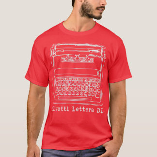 Olivetti Lettera DLホワイトラインスケッチ Tシャツ