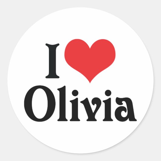 Oliviaが好き ラウンドシール (正面)
