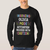 OLIVIA名パーソナライズされた可愛おもしろいいカスタムOLIVIA Tシャツ (正面)