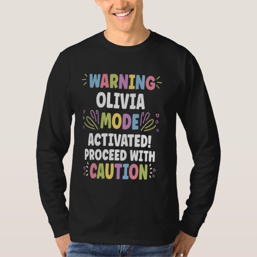 OLIVIA名パーソナライズされた可愛おもしろいいカスタムOLIVIA Tシャツ (正面)
