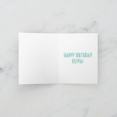 Olivia お誕生日おめでとう | 薄青 カード (内部)