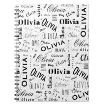 Olivia オリジナル 名前 ブラック ホワイト