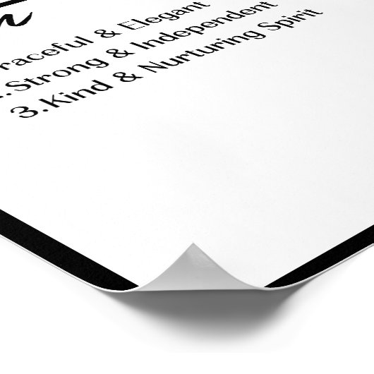 Olivia、女の子パーソナライズされた名の定義 ポスター (角)