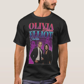 Olivia Benson &amp; Elliot Stabler 90s インスパイア Vi Tシャツ