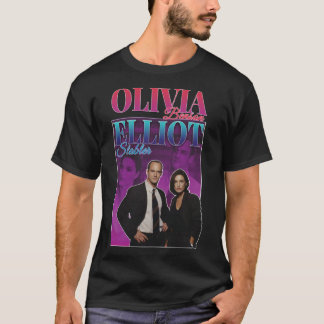 Olivia Benson & Elliot Stabler 90s インスパイア Vi Tシャツ
