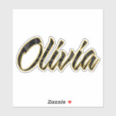 Olivia black gold Lettering Aufkleber Sticker シール (シート)