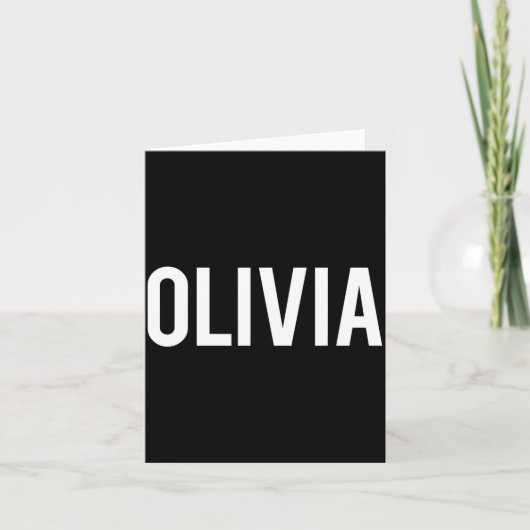 Olivia - Cool New Funny Name Fan Gift Tee  カード (正面)