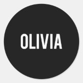 Olivia - Cool New Funny Name Fan Gift Tee  ラウンドシール (正面)
