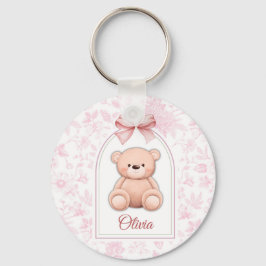 Olivia | Custom Pink Teddy Bear Nursery Design  キーホルダー