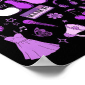 Olivia First Name I Love Olivia Groovy 80's Girls  ポスター (角)