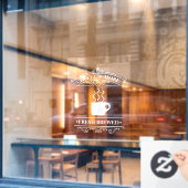 Olivia Hill Coffee Shop ScrollworkフレームID875 ウィンドウサイン (カフェ窓)