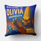 OLIVIA, MINNESOTA - CORN CAPITAL OF THE WORLD.   クッション (裏面)