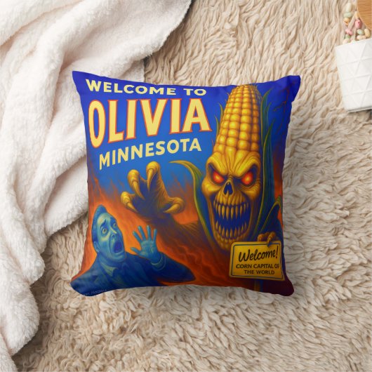 OLIVIA, MINNESOTA - CORN CAPITAL OF THE WORLD.  クッション (ブランケット)