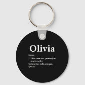 Olivia Name Definition Funny D  キーホルダー (正面)