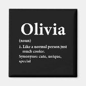 Olivia Name Definition Funny D  マグネット (正面)