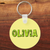 Olivia Name Kiwi Design Schlüsselanhänger キーホルダー (正面)