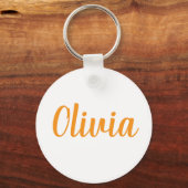 Olivia name Metal ring keychain キーホルダー (正面)