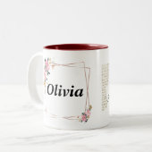 Olivia name Mug – Custom Coffee Cup with An ツートーンマグカップ (正面左)