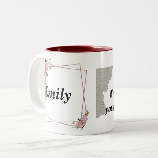 Olivia name Mug – Custom Coffee Cup with An ツートーンマグカップ (正面左)